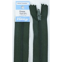 15cm Hunter Green Zipper