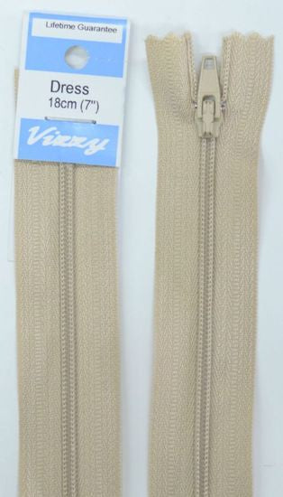 18cm Natural Zipper