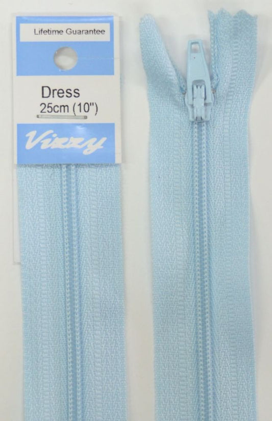 25cm Sky Blue Zipper