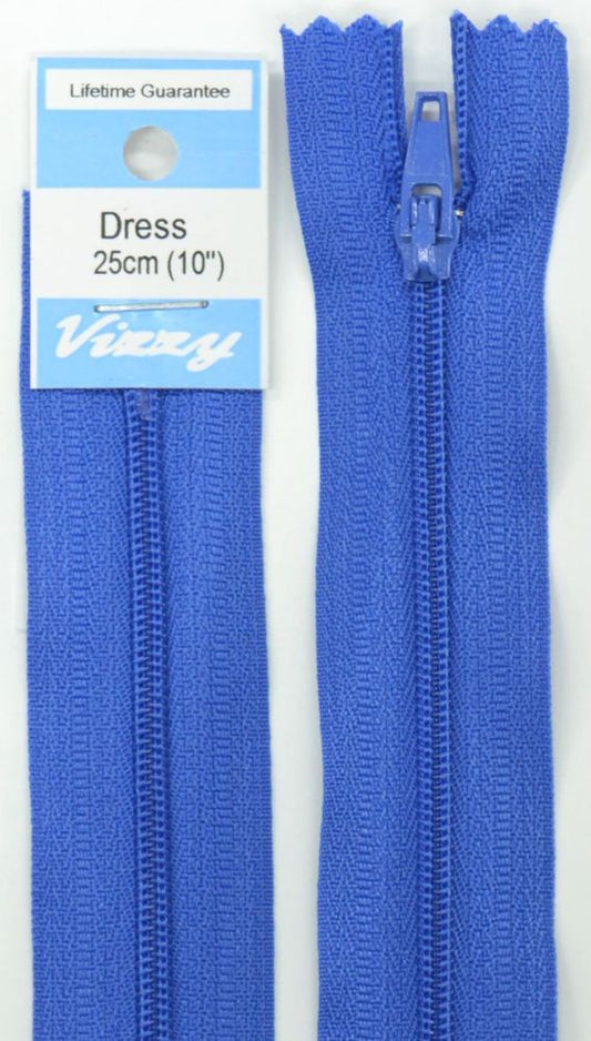 25cm Royal Blue Zipper