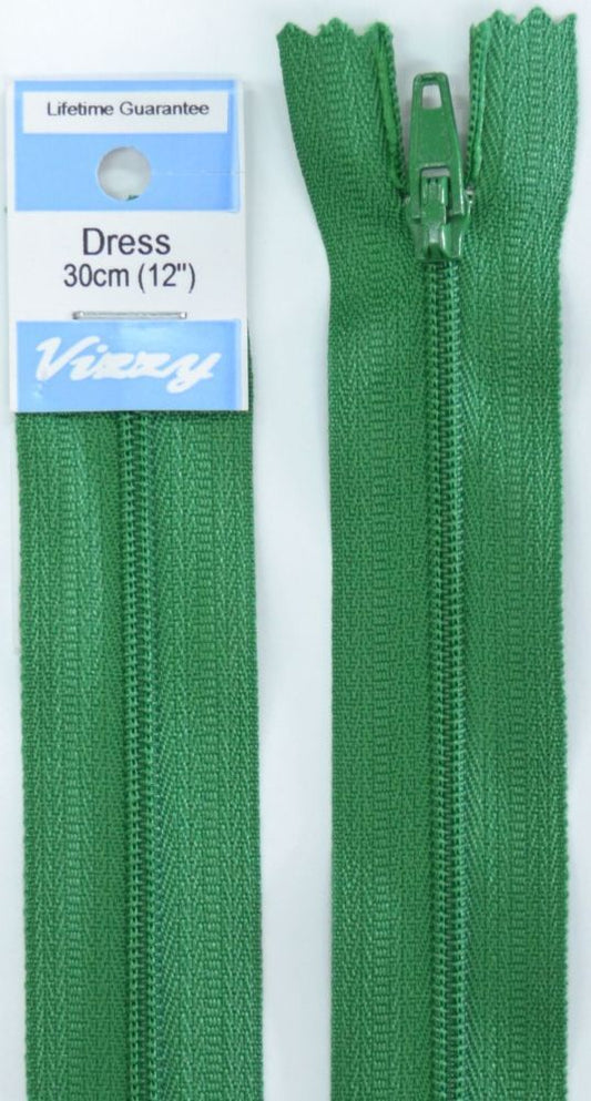 30cm Emerald Zipper