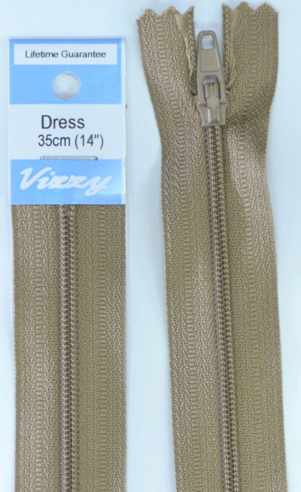 35cm Camel Zipper