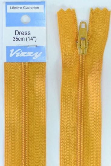 35cm Old Gold Zipper