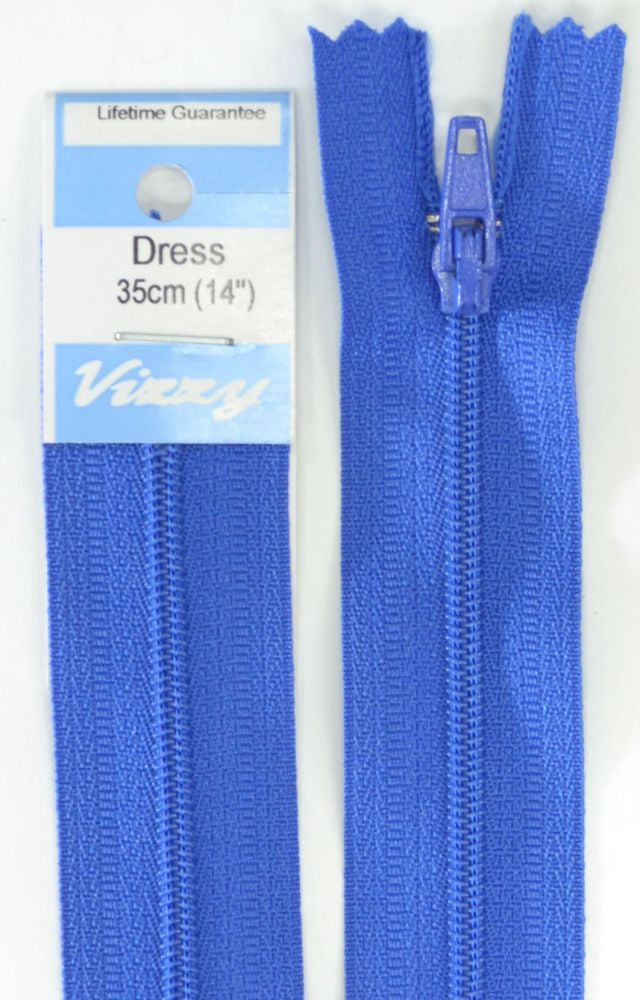 35cm Royal Blue Zipper