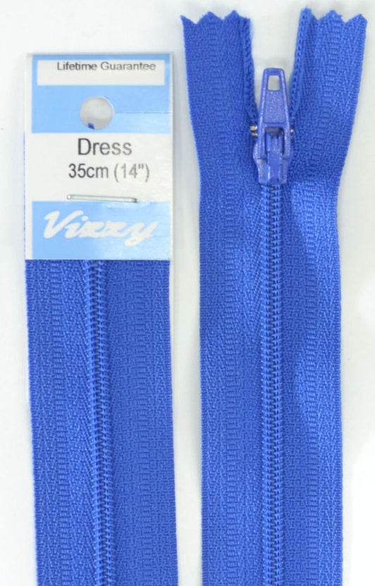 35cm Royal Blue Zipper