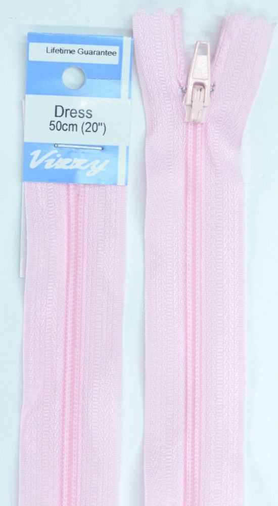 50cm Baby Pink Zipper