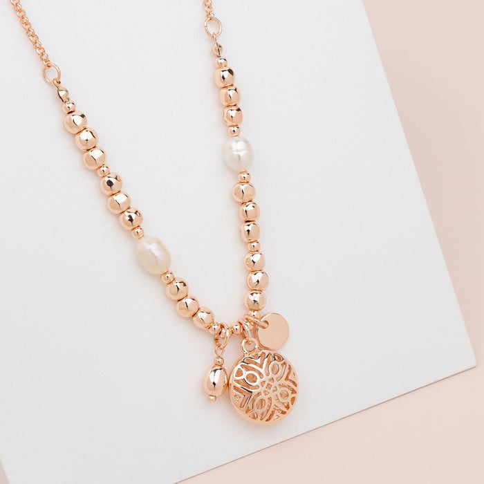 Short Rose Gold Cut Out Pendant