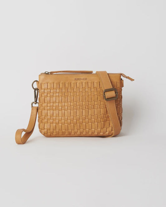 Woven Pouch Bag Tan