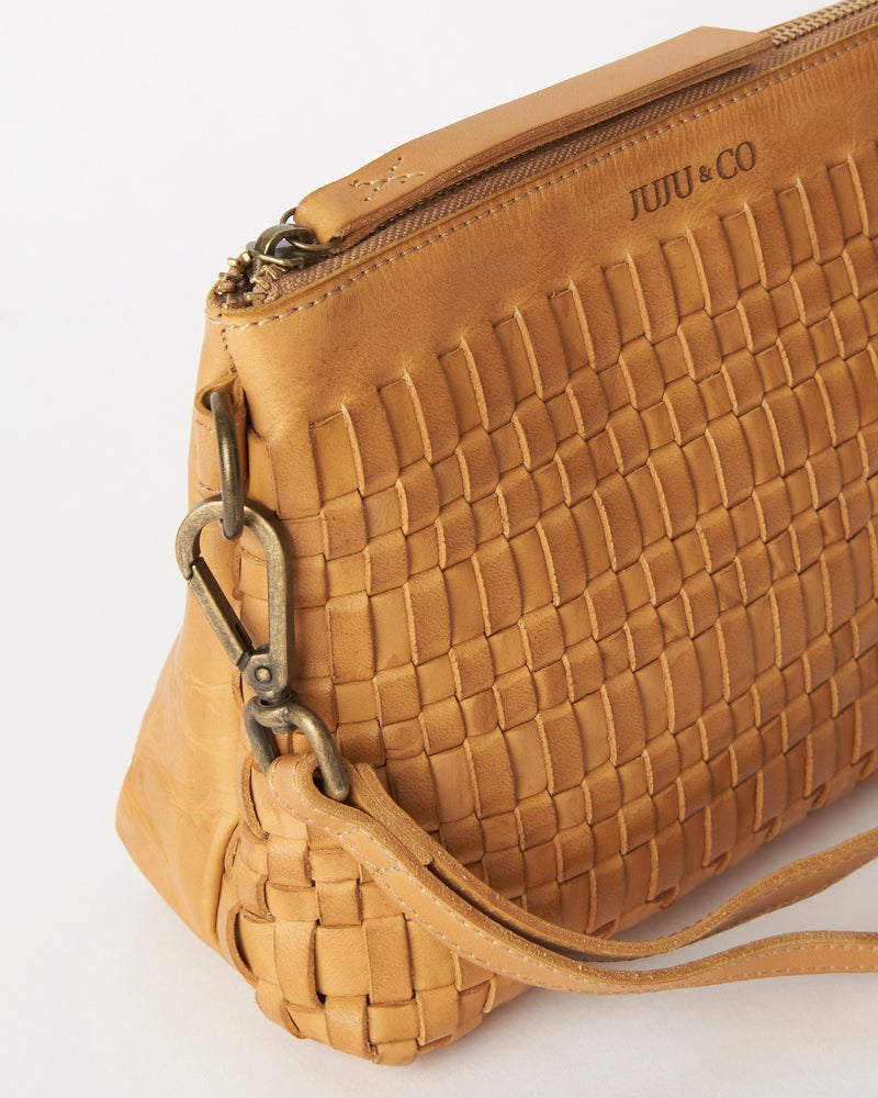 Woven Pouch Bag Tan