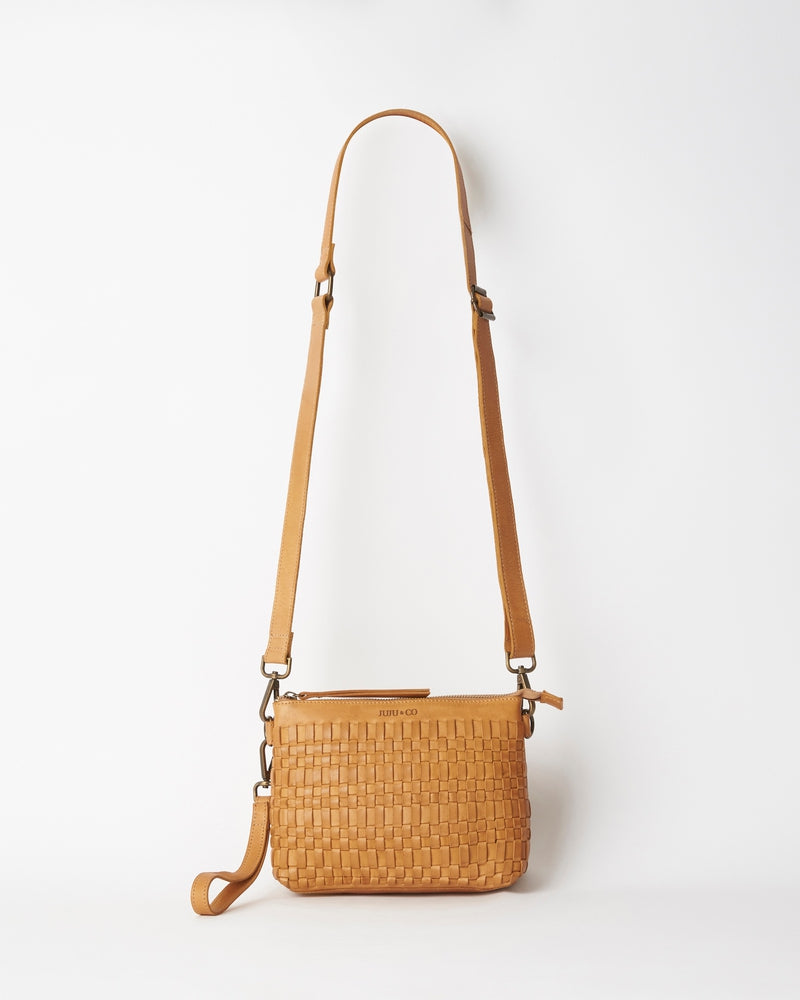 Woven Pouch Bag Tan