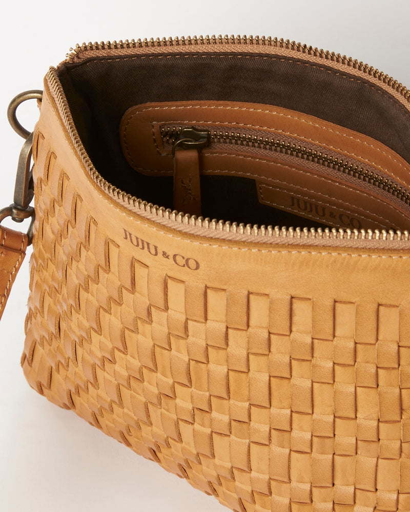 Woven Pouch Bag Tan