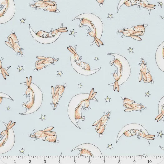 GHMILY Sleepy Hares Light Blue