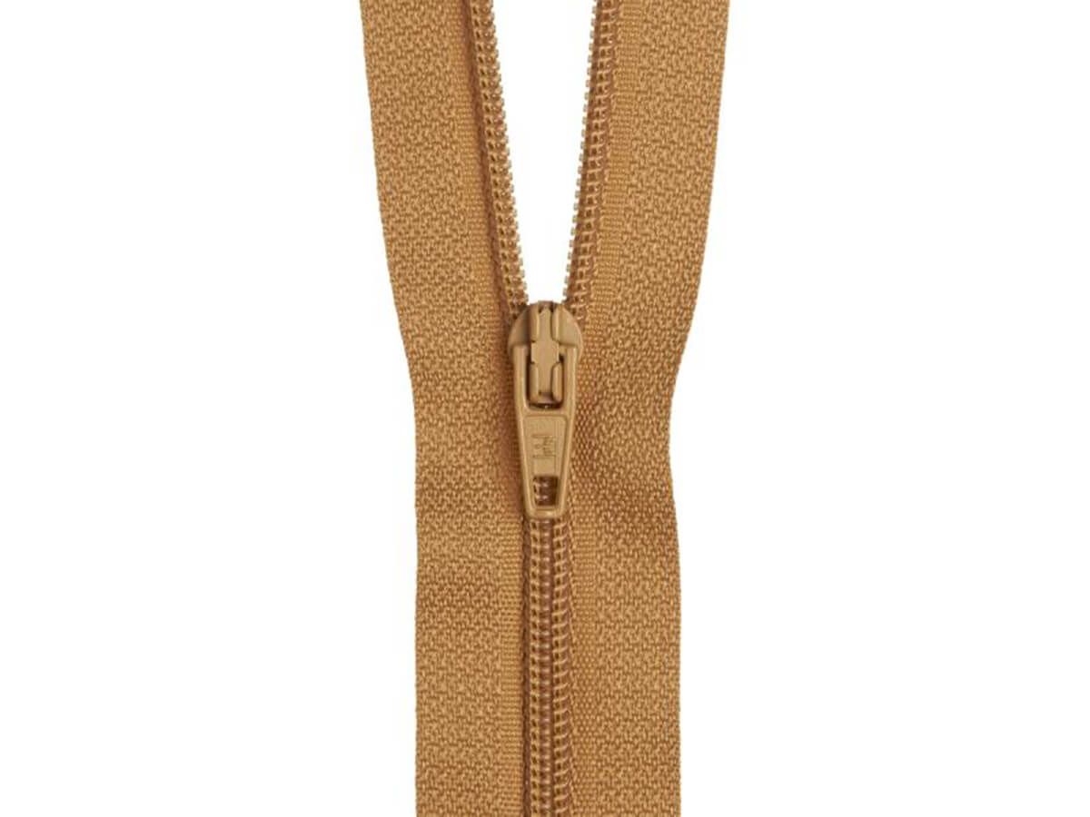 20cm Brown Gold Zipper