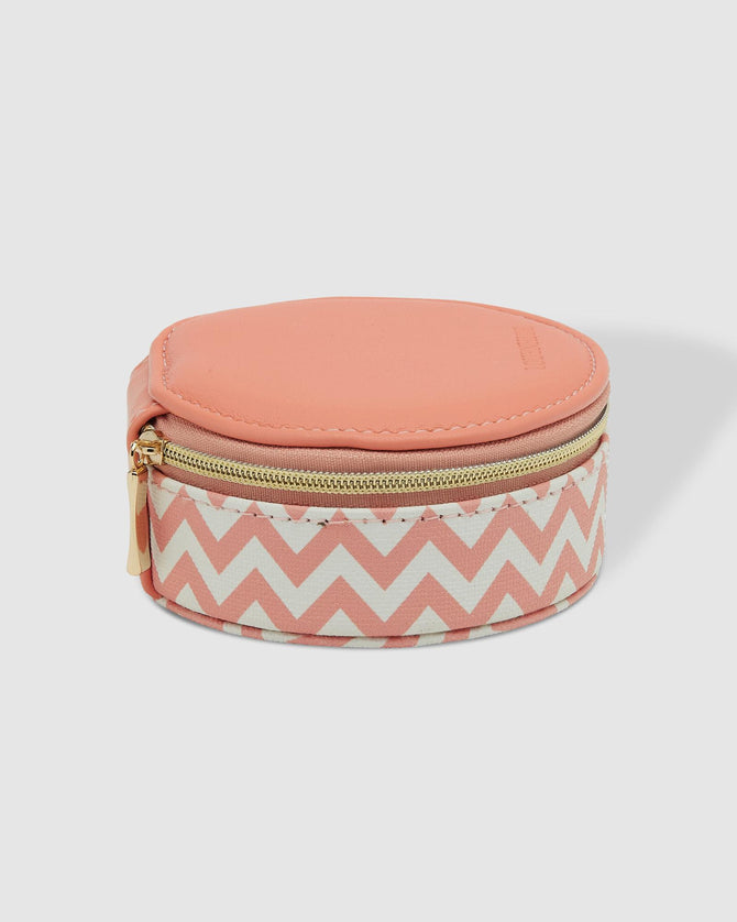 Sisco Jewellery Box Chevron Peach