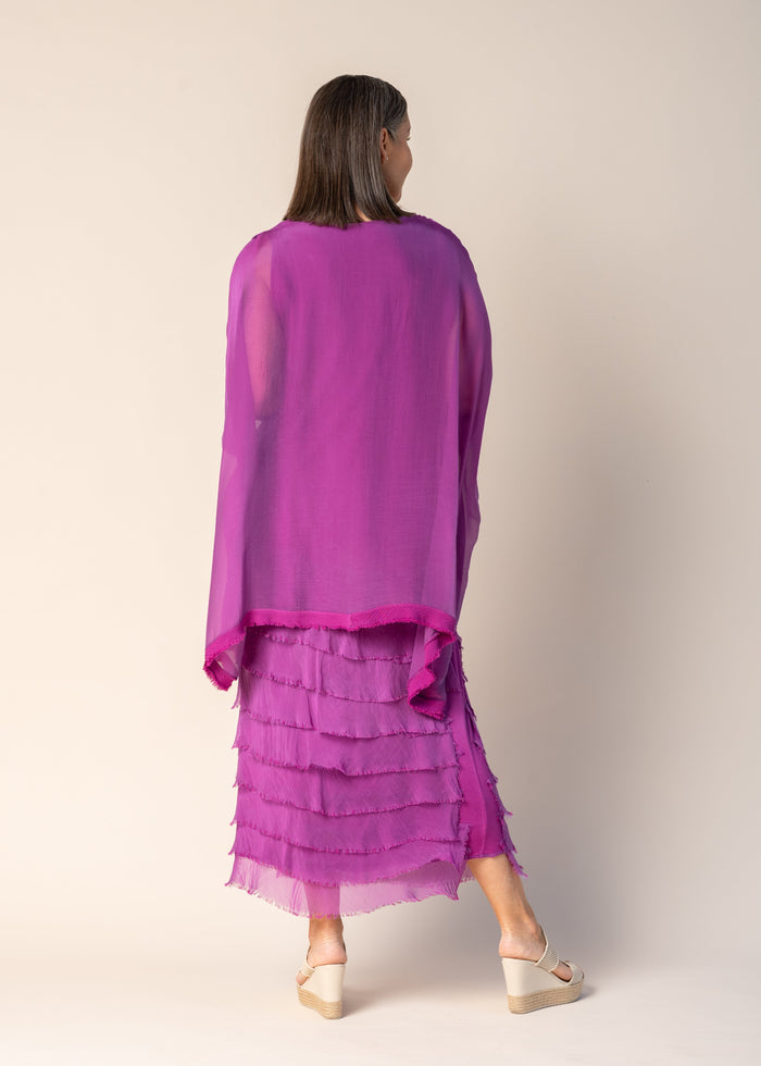 Candie Silk Dress O/S - Violet Pink