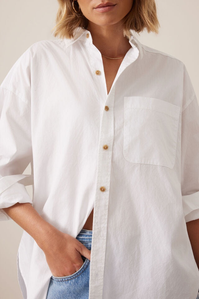 Peta Oversized Shirt - White