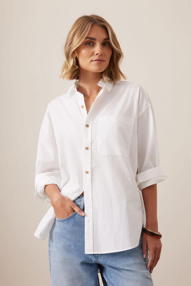 Peta Oversized Shirt - White