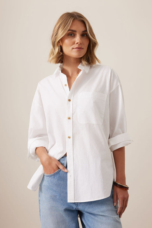Peta Oversized Shirt - White