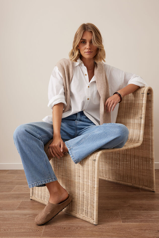Peta Oversized Shirt - White