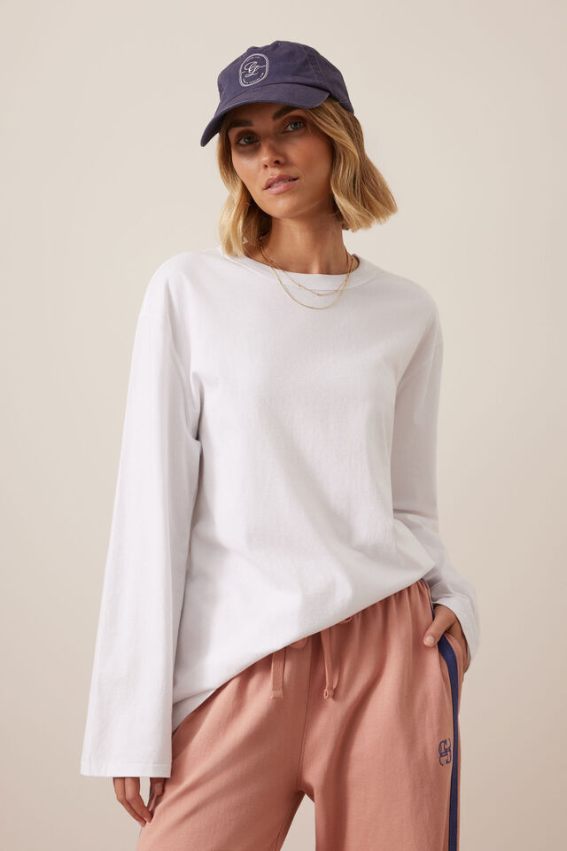 Finn Oversized L/S Tee - White