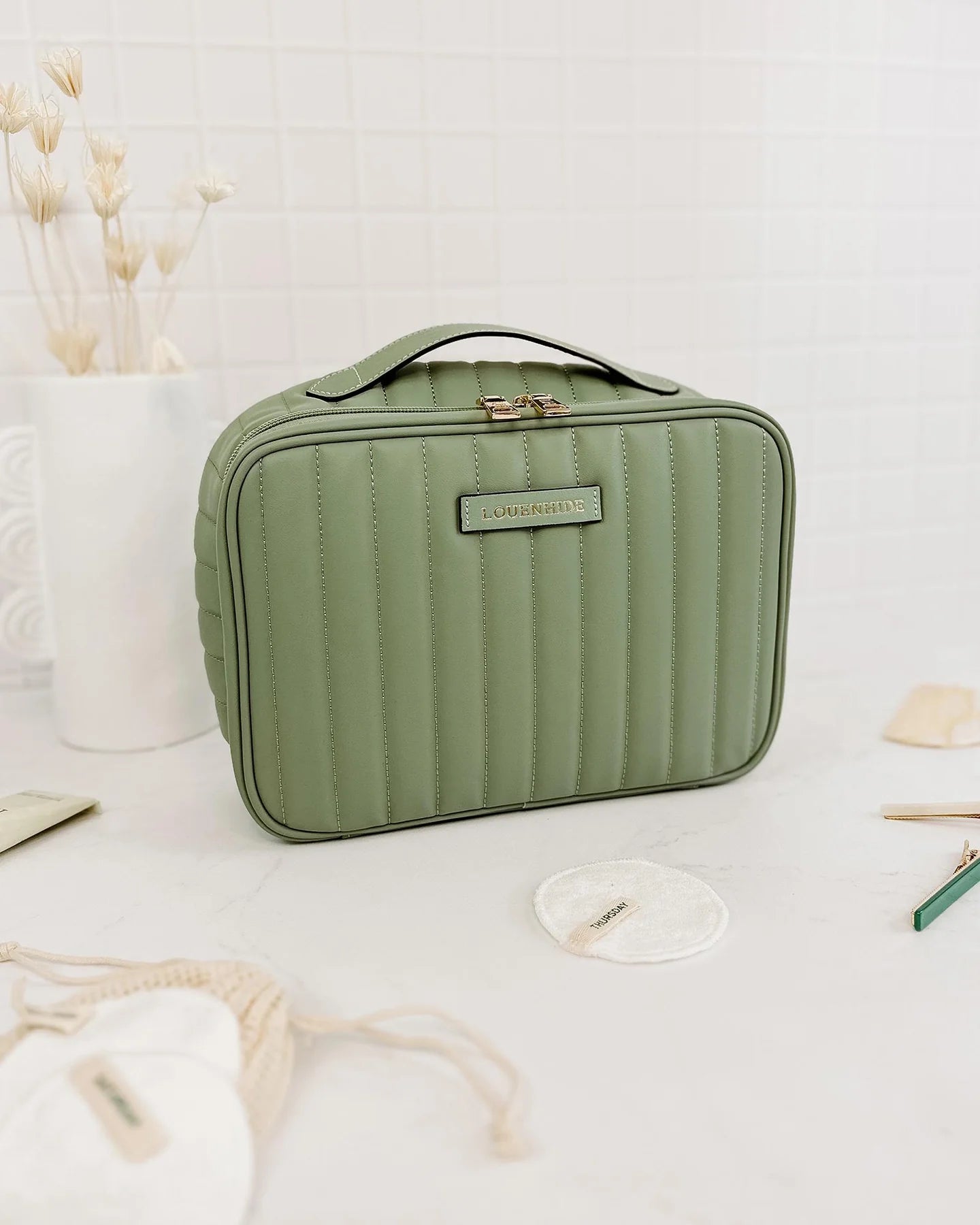 Maggie Cosmetic Case Sage Green