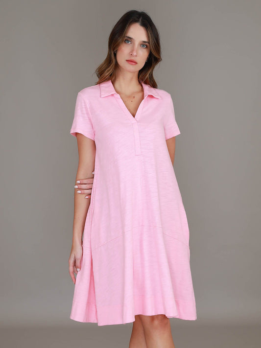 Tibby Polo Dress – Powder Pink