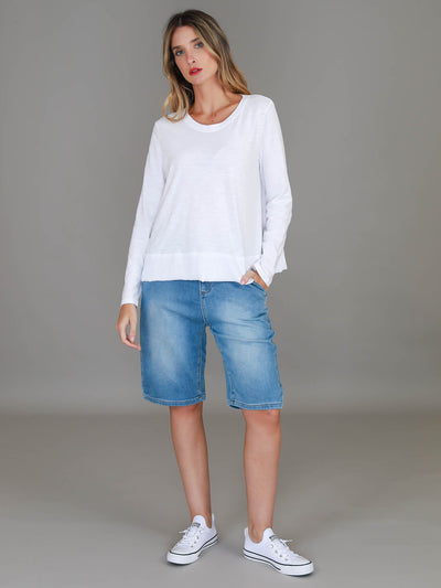 Brumby Denim Long Shorts - Denim Blue