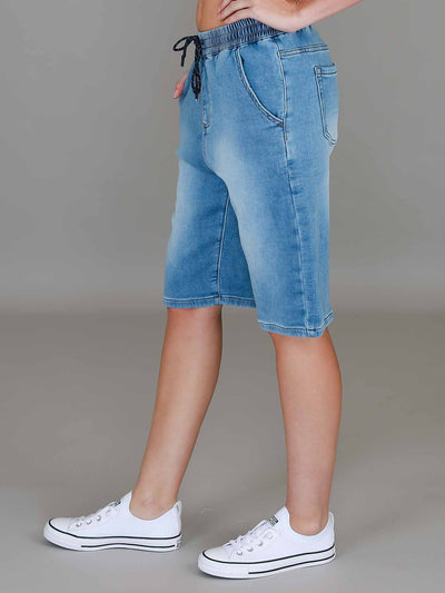 Brumby Denim Long Shorts - Denim Blue
