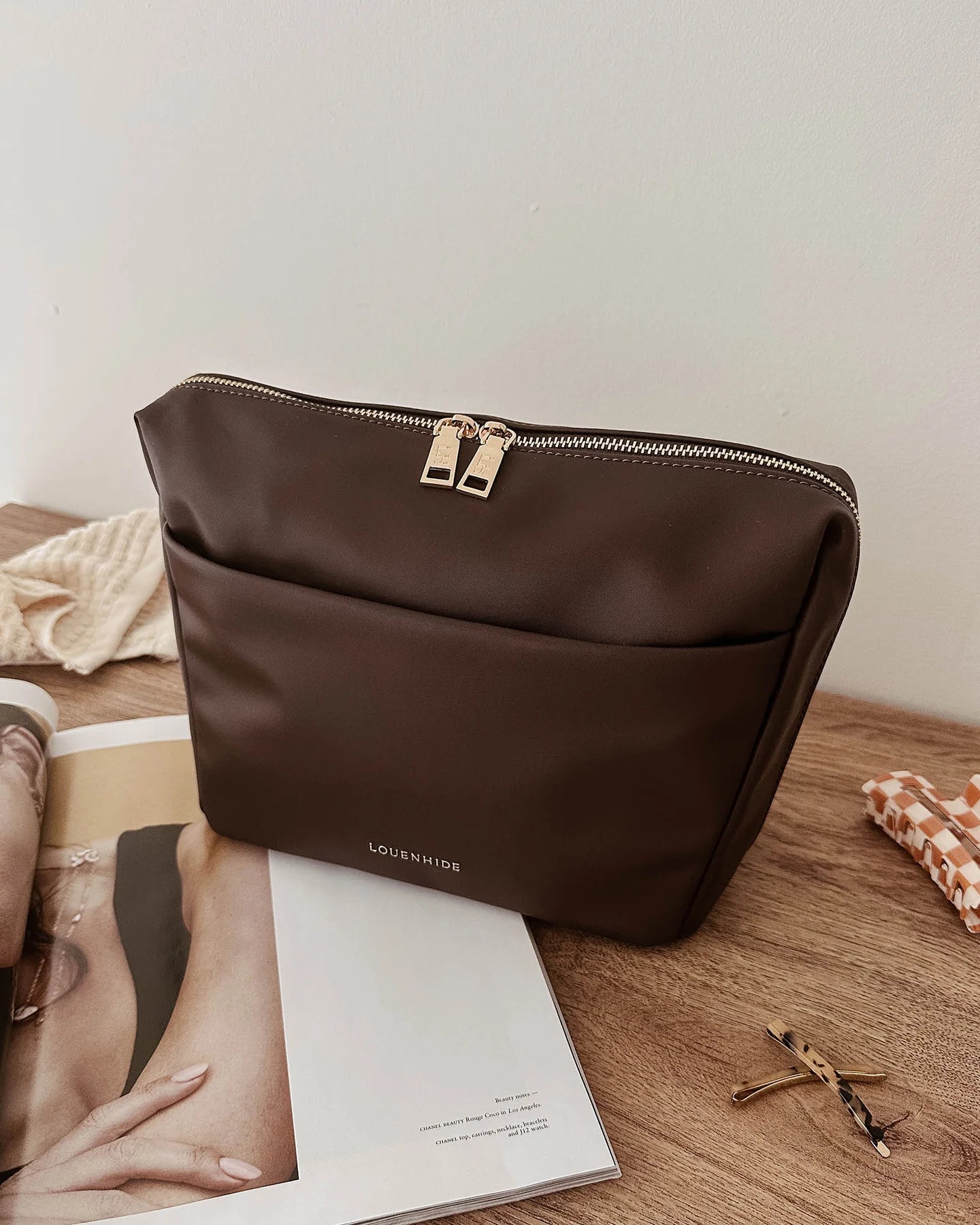 Vanessa Cosmetic Bag - Chocolate