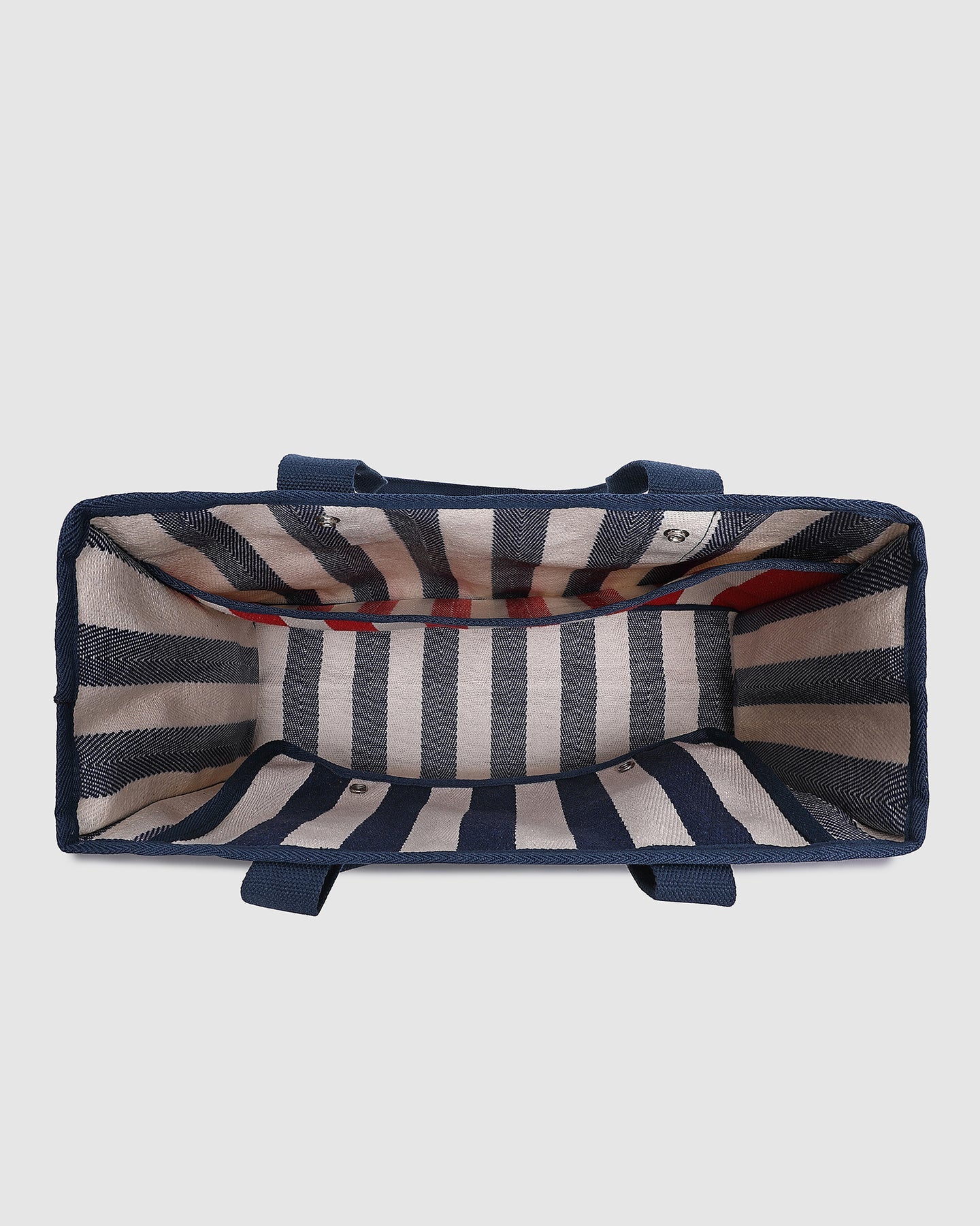 Noosa Canvas Beach Bag - Navy Stripe