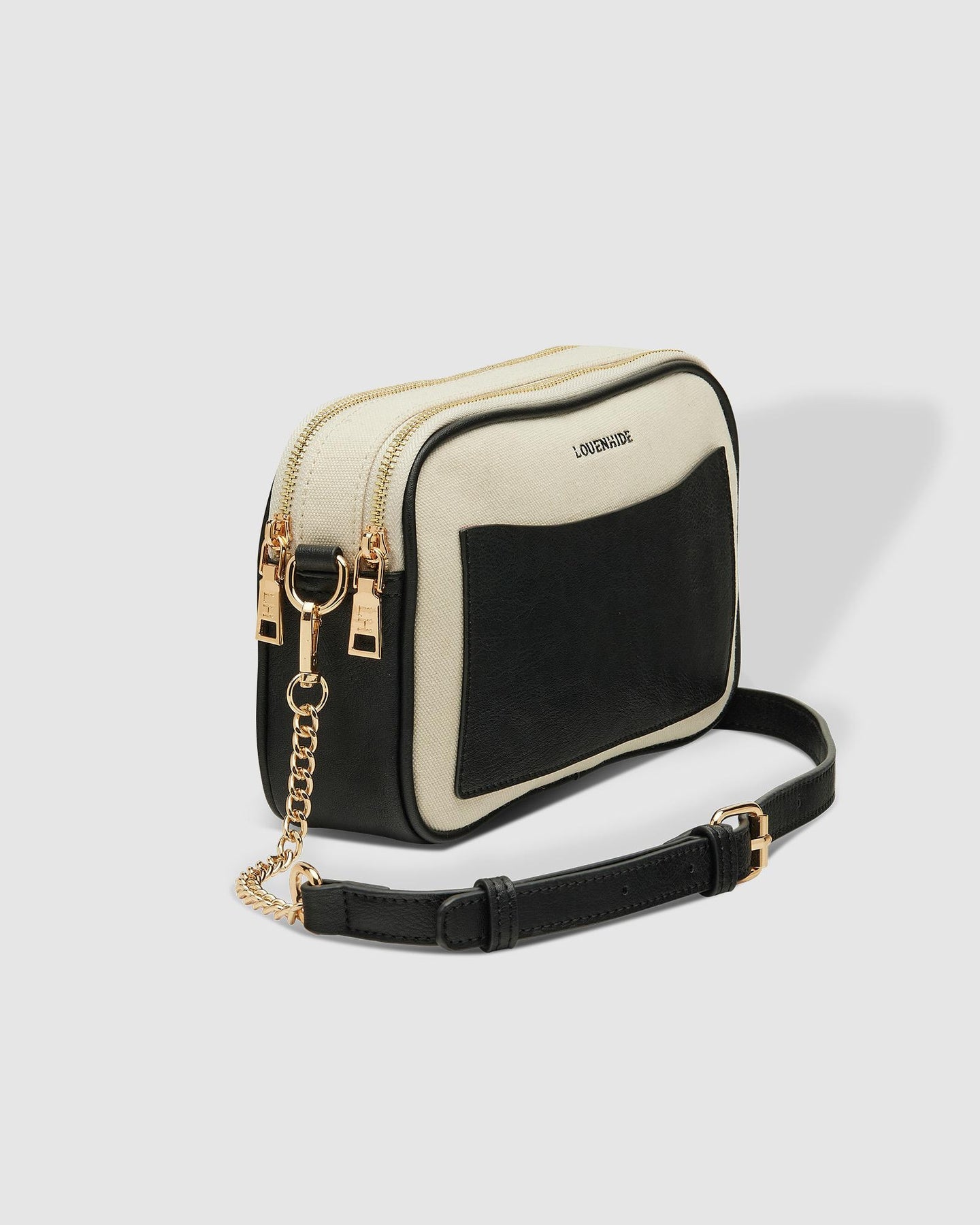 Jolene Canvas Crossbody Bag Cream/Black