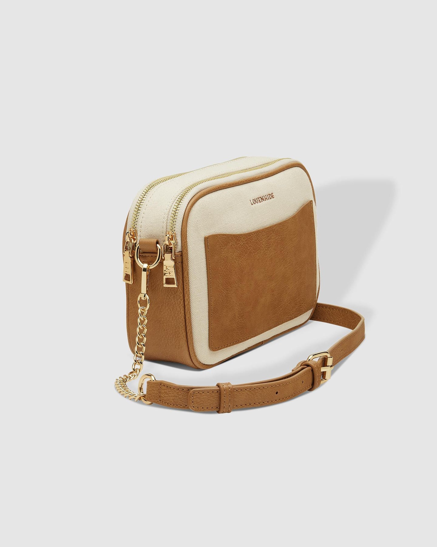 Jolene Canvas Crossbody Bag Cream/Camel