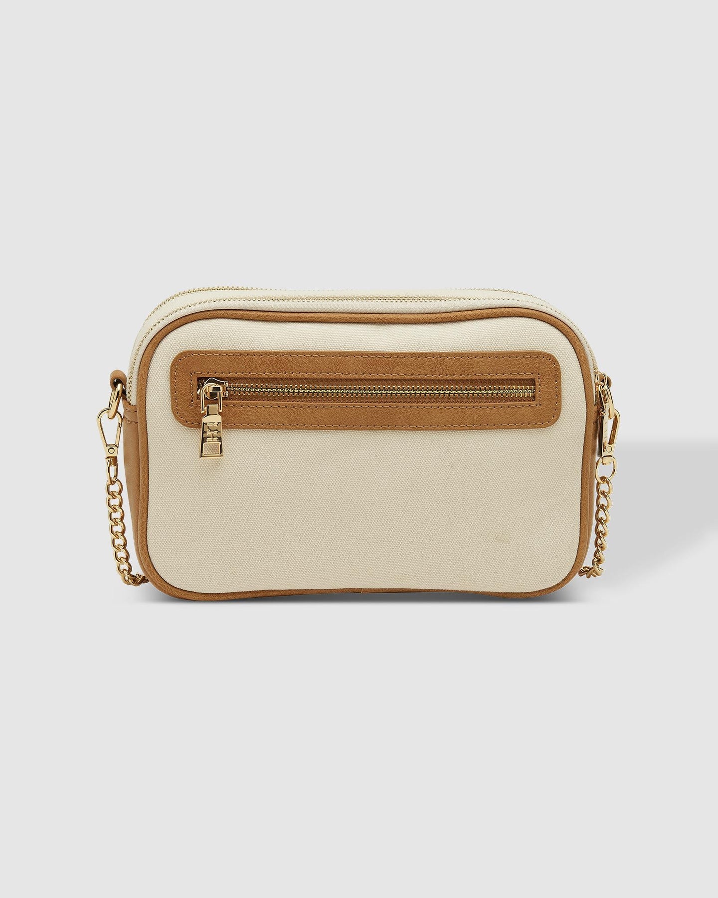 Jolene Canvas Crossbody Bag Cream/Camel