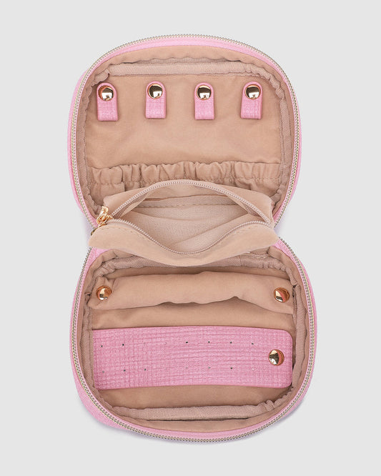 Rita Jewellery Case - Pastel Pink