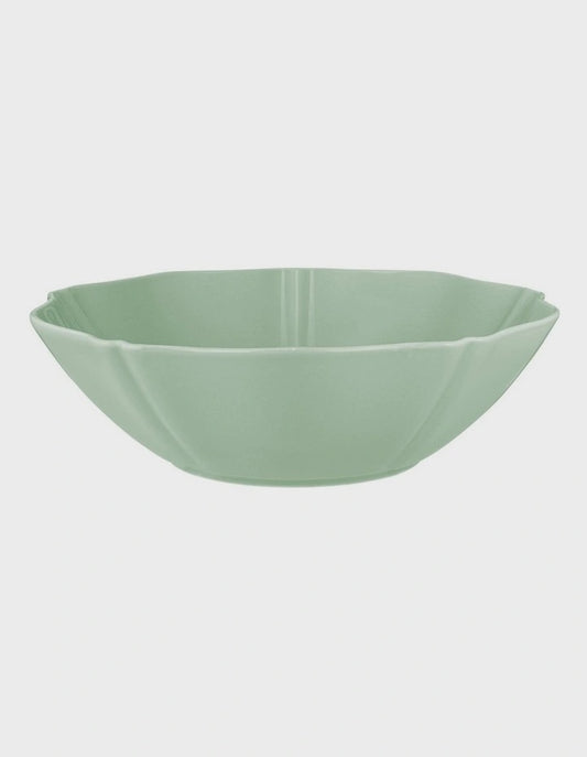 Florence Scallop Serving Bowl 25x7.5cm Sage Gift Boxed