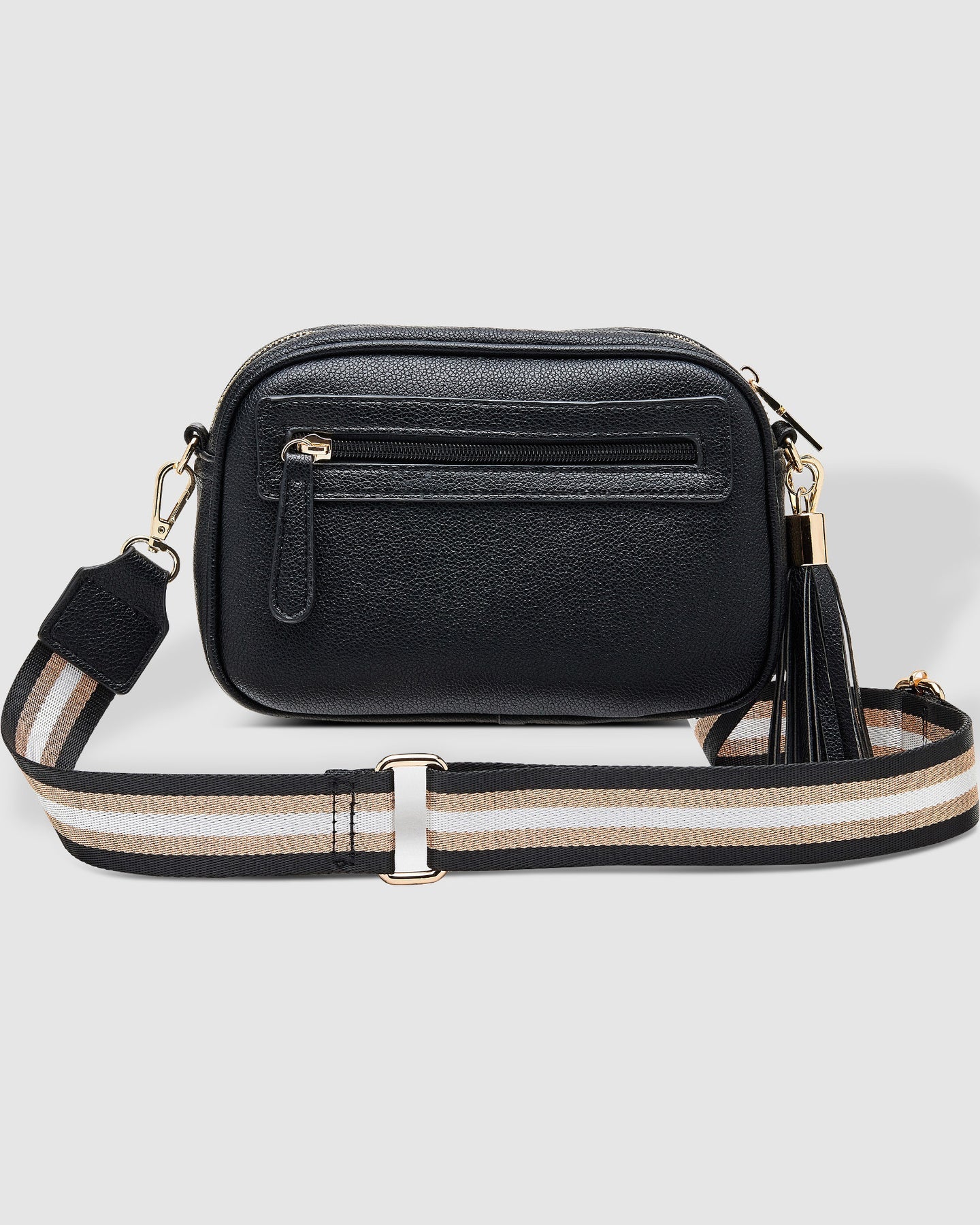 Jacinta Metallic Crossbody Bag - Black