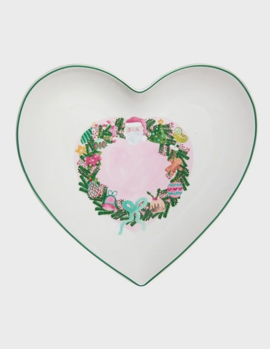 Tis The Season Heart Dish 20cm Gift Boxed
