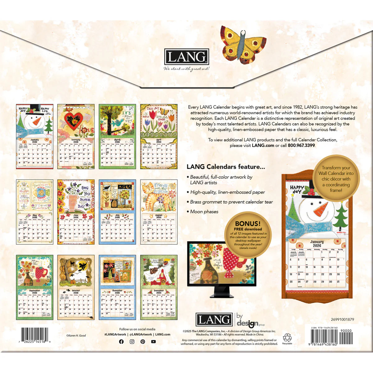 2026 Lang Simple Life Calendar