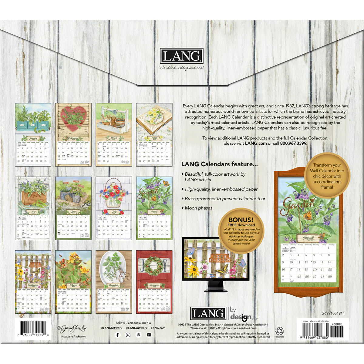 2026 Lang Herb Garden Calendar