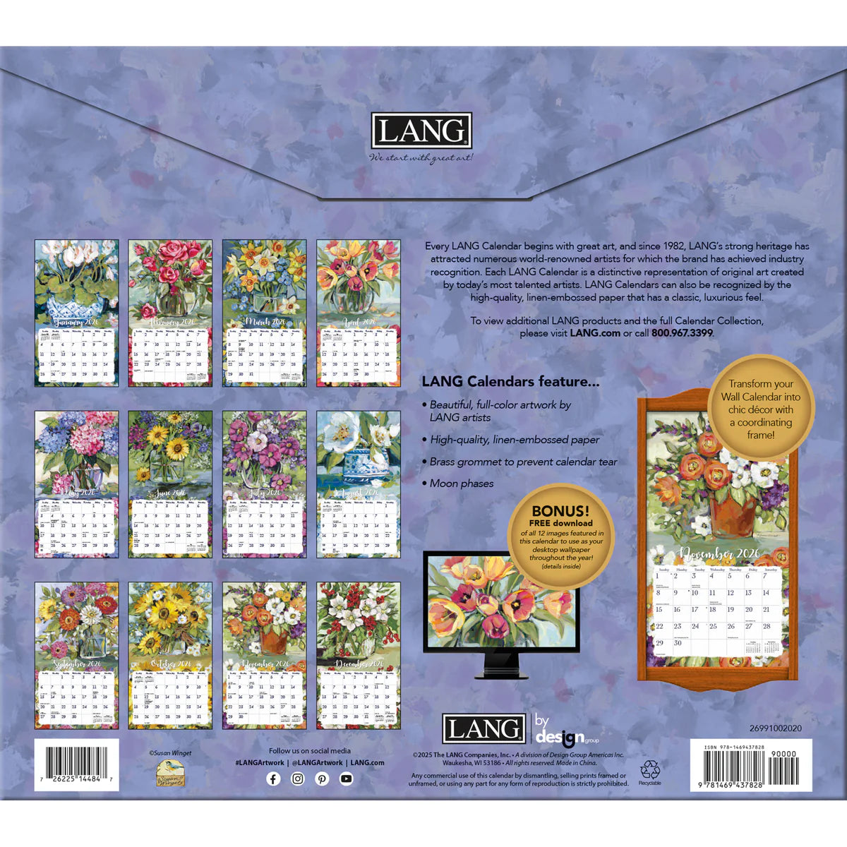 2026 Lang Gallery Florals Calendar