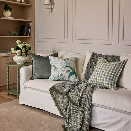 Clara Green/Cream Throw