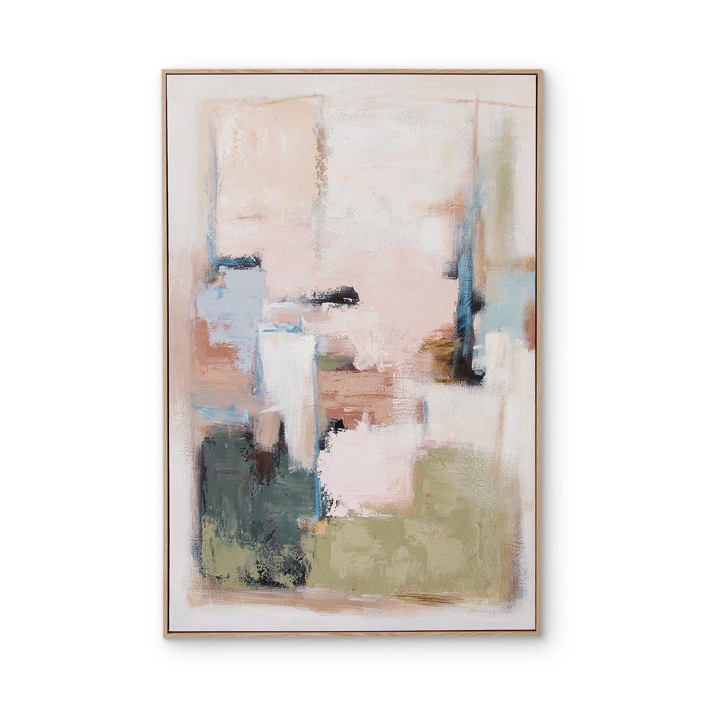 Abstract Rust/Green Wall Art 80 x 120