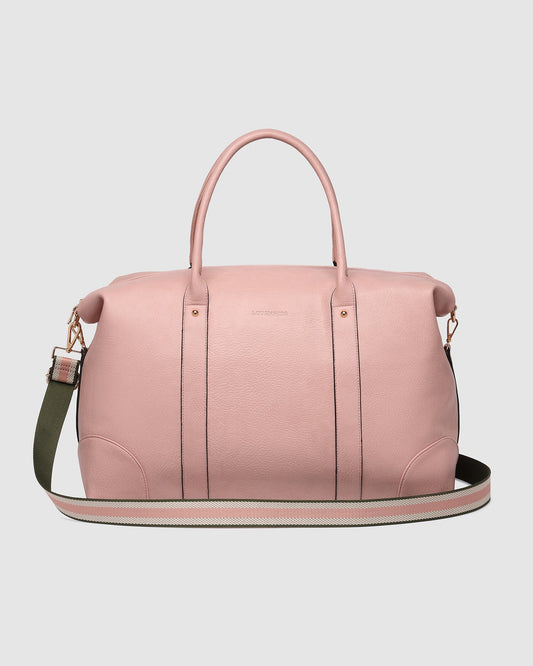 Alexis Stripe Weekender Travel Bag - Blush Stripe
