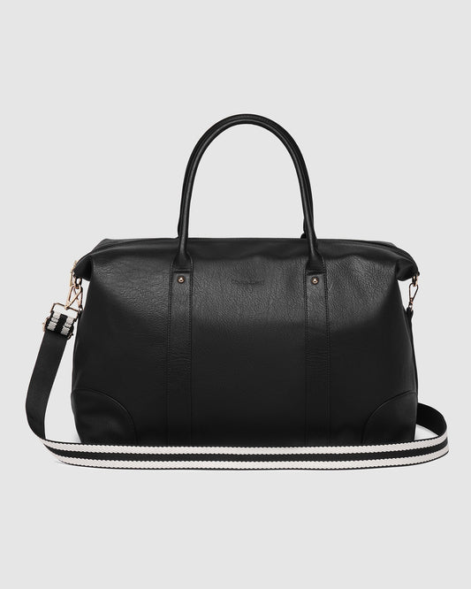 Alexis Stripe Weekender Travel Bag - Black Stripe