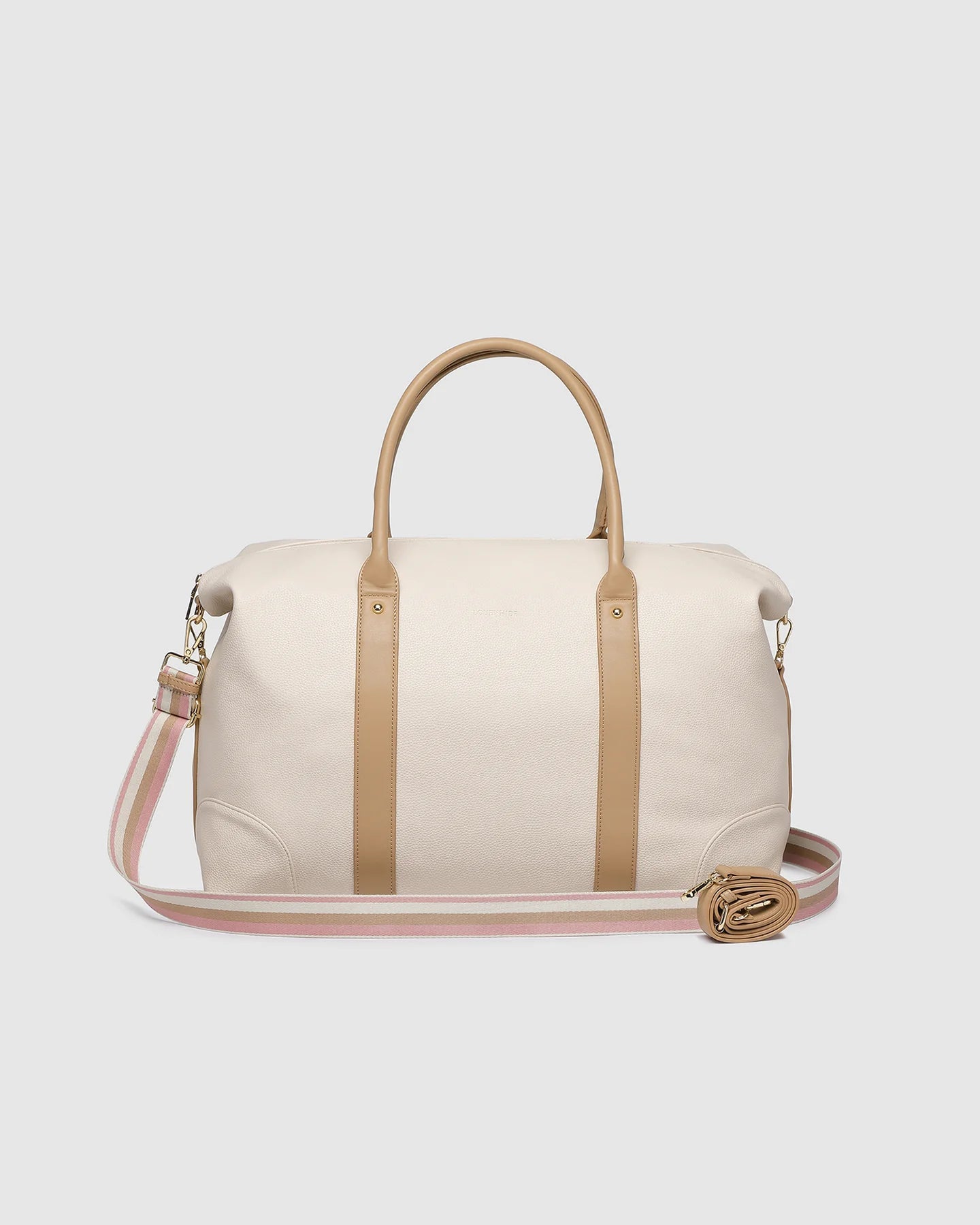 Alexis Stripe Weekender Travel Bag - Vanilla