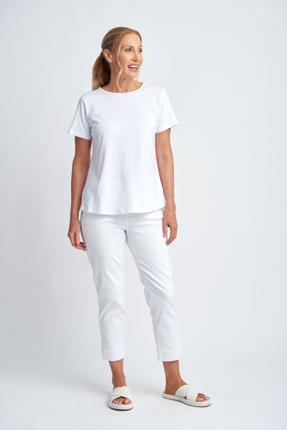 A Line Tee White