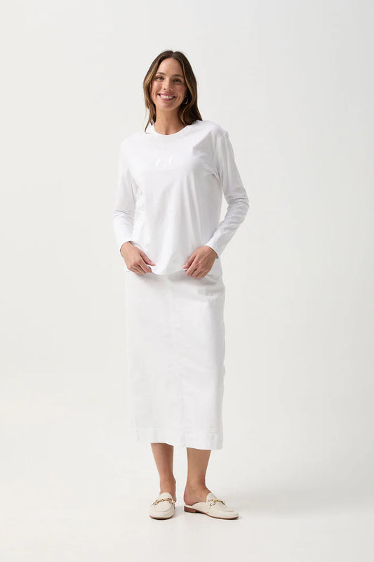 GC Long Sleeve Jersey Tee - White