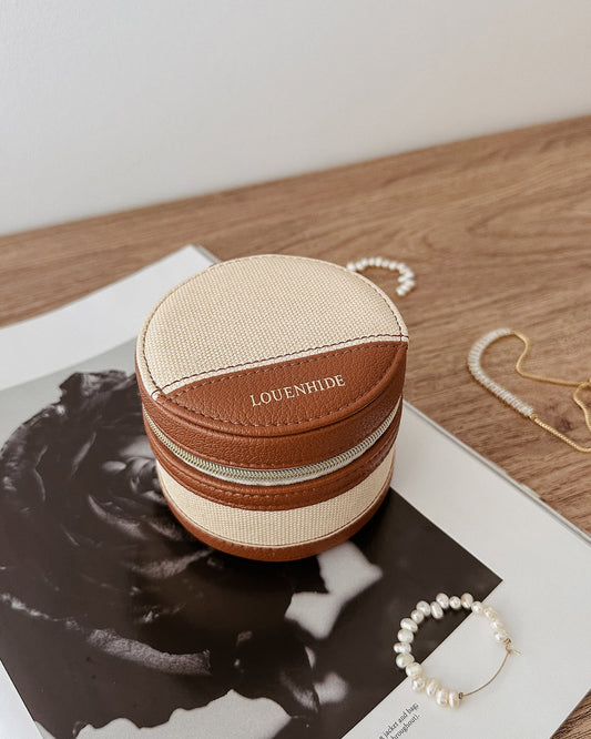 Loz Jewellery Box - Canvas/Tan