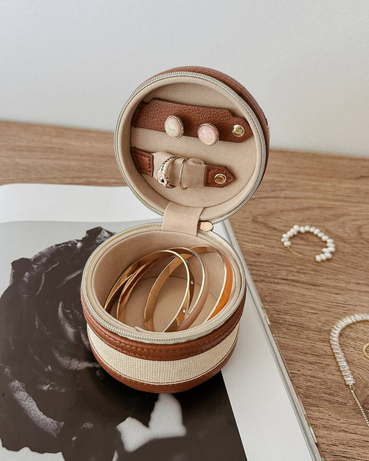 Loz Jewellery Box - Canvas/Tan