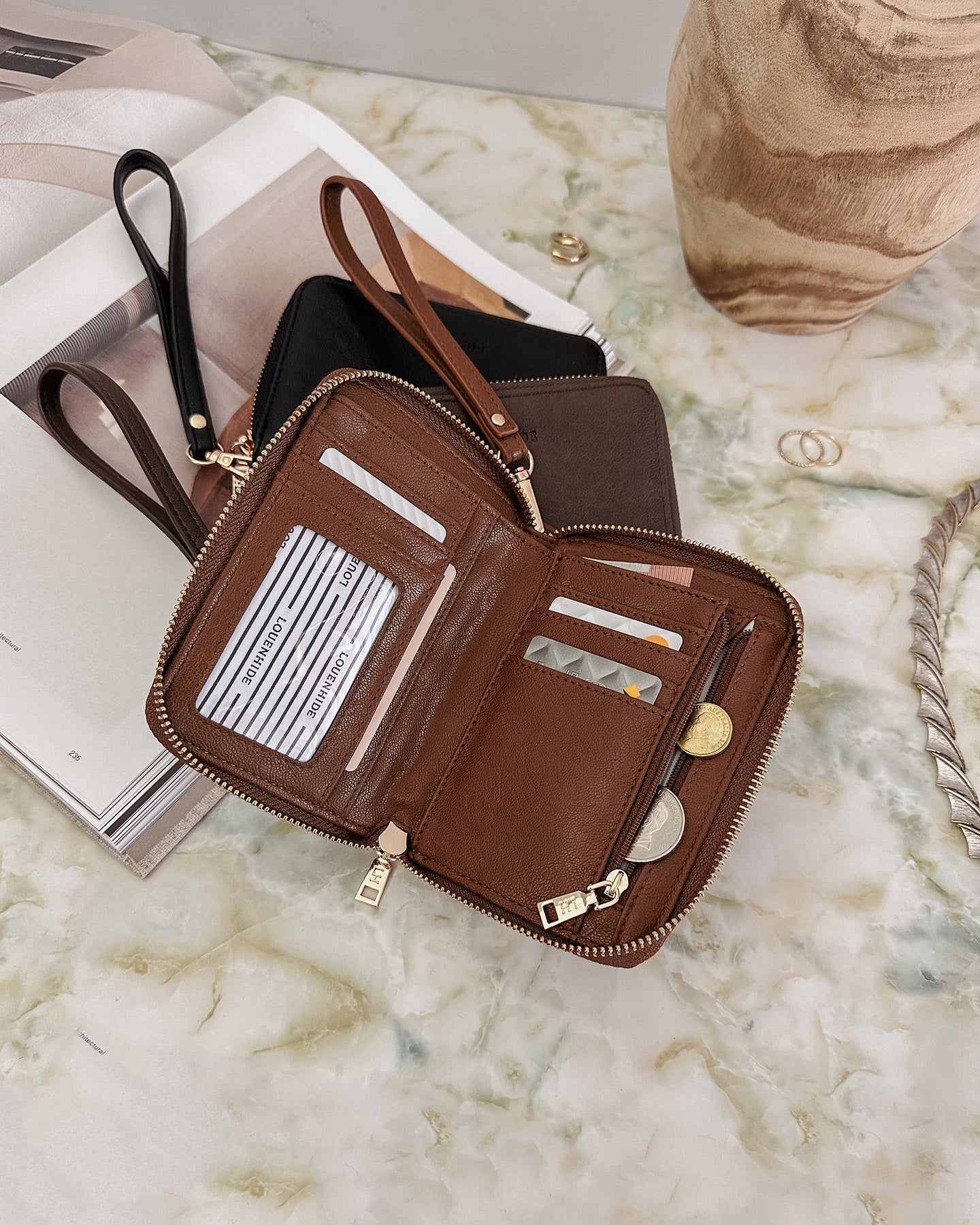 Eden Wallet - Saddle Chocolate